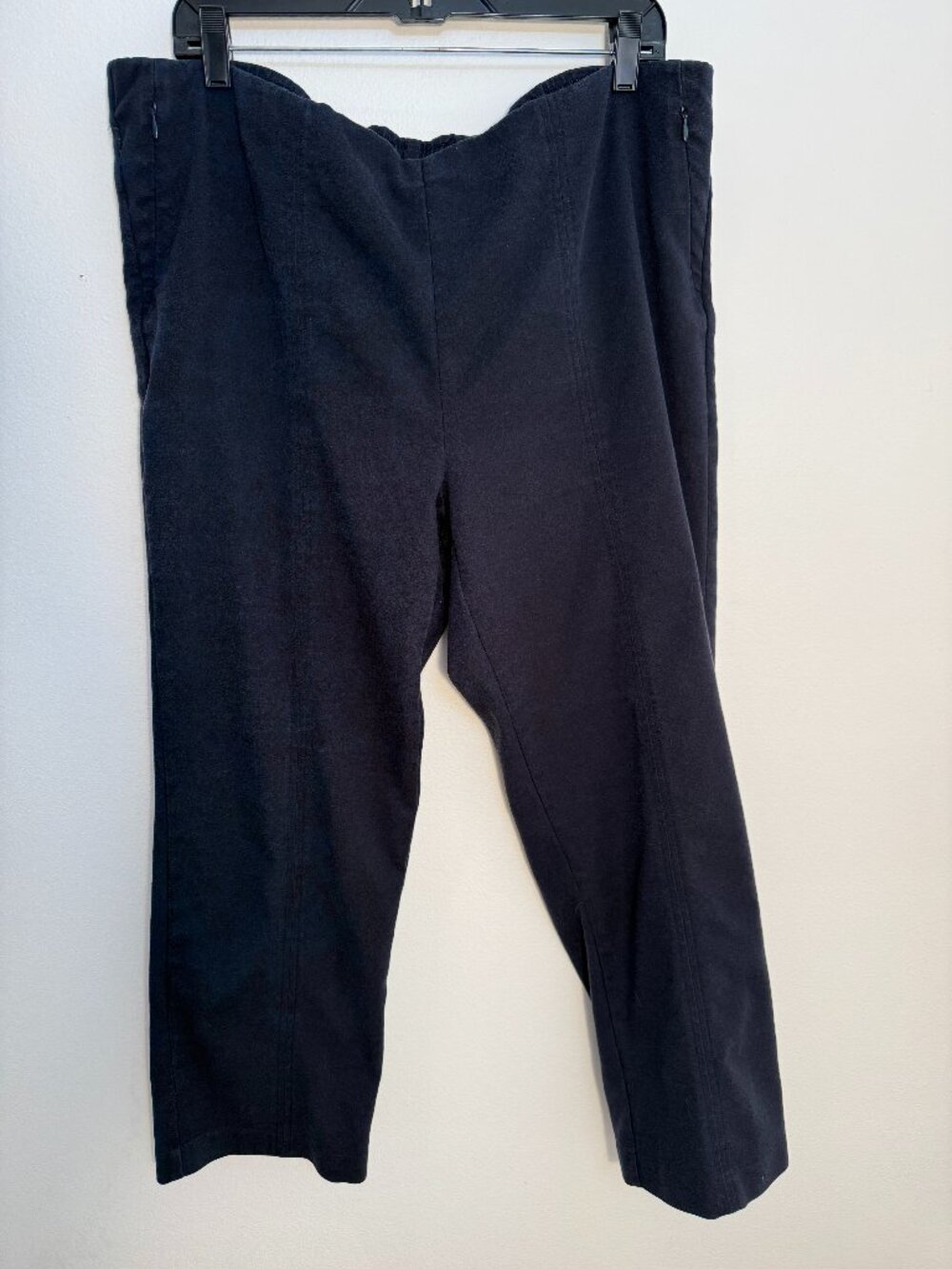 J.Jill Capri Pants Womens 18 Essential Cotton Stretch Navy Blue 25" Capri Comfy!